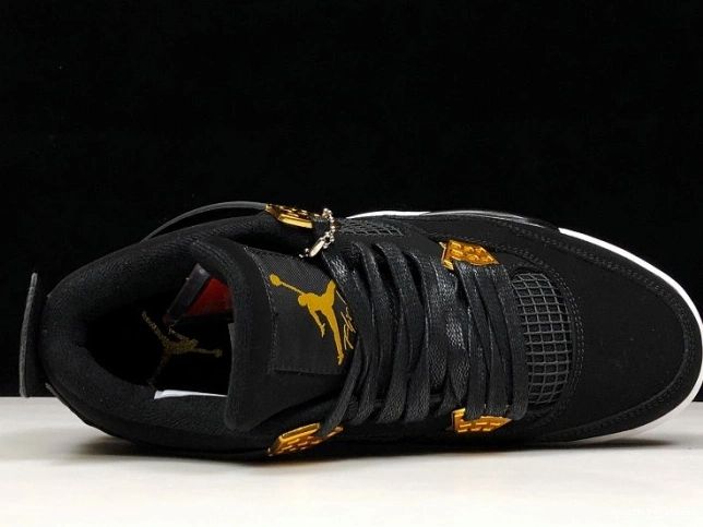 Rep Royalty Air 308497-032 4 Gold-White Metallic Jordan Black 0809